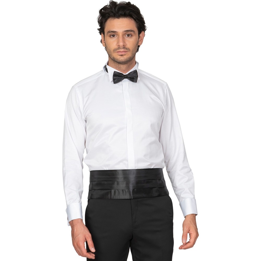 White Stone Damatlık Papyon Kuşak Seti Siyah resmi